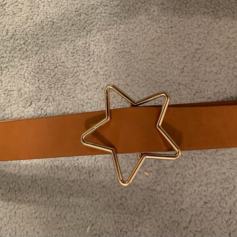 Brown belt with Gold star buckle